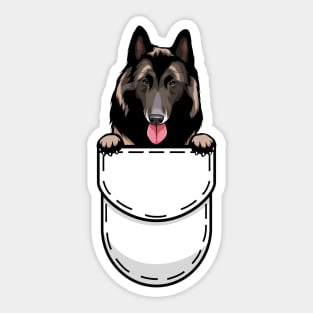 Funny Belgian Shepherd Tervueren Pocket Dog Sticker